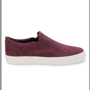 **LIGHTLY USED VINCE MAROON SUEDE SLIP ON SNEAKERS**